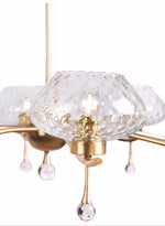 Heathfield & Co Luci Burnished Brass Chandelier  8 Light Ceiling - Decolight Ltd 