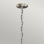 Quintiesse Roux 3 Light Pendant/ Semi-Flush Brushed Nickel - Decolight Ltd 