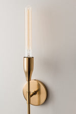 Mitzi Lighting Tara Aged Brass Wall Light - Decolight Ltd 