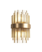 Decolight Freya Art Deco Brass & Glass Wall Light Sconce