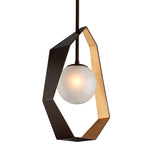 Troy Lighting Large Origami Bronze With Gold Leaf Ceiling Light