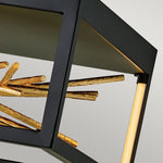 Quintiesse Styx LED Flush Mount  Black & Gilded Gold - Decolight Ltd 