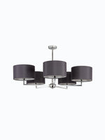 Heathfield Holt Pendant Ceiling Light 5 Arm Nickel