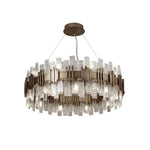 Decolight Saiph Antique Gold, Large Glass Ceiling Pendant Light - Decolight Ltd 