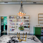 Quintiesse Nula 15 Light Pendant Shell White & Luxe Gold - Decolight Ltd 