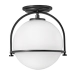 Quintiesse Somerset 1 Light Flush Mount  Black - Decolight Ltd 