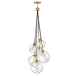 Quintiesse Skye 6 Light Pendant Heritage Brass - Decolight Ltd 