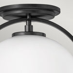 Quintiesse Somerset 1 Light Flush Mount  Black - Decolight Ltd 