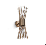 Decolight Moray Aged Brass Twist Wall Light