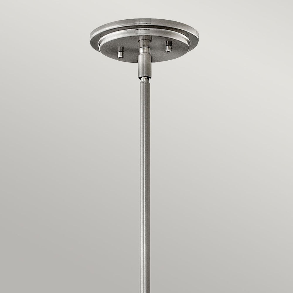 Quintiesse Somerset 1 Light Medium Pendant  Brushed Nickel - Decolight Ltd 