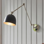 Decolight Charlton Wall Light Polished Nickel -Black