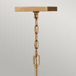 Quintiesse Stinson 4 Light Large Pendant/ Semi-Flush Distressed Brass - Decolight Ltd 