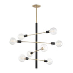 Mitzi Lighting Astrid 8lt Ceiling Lighting Aged Brass / Black - Decolight Ltd 