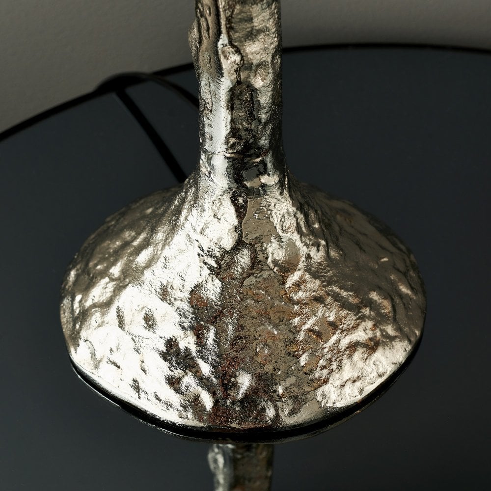 Decolight Kiara Hammered Nickel Table Lamp - Decolight Ltd 
