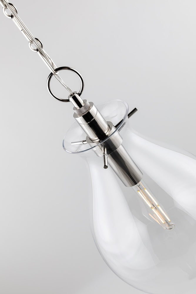 Hudson Valley Ivy Polished Nickel Small Ceiling Pendant - Decolight Ltd 