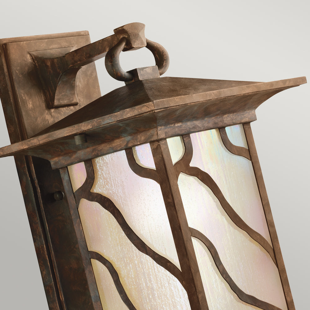 Quintiesse Morris Wall Light Lantern Distressed Copper Large - Decolight Ltd 