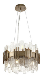 Decolight Saiph Antique Gold, Small Glass Ceiling Pendant Light