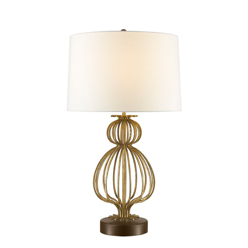 Decolight Nola Distressed Gold Table Lamp - Decolight Ltd 