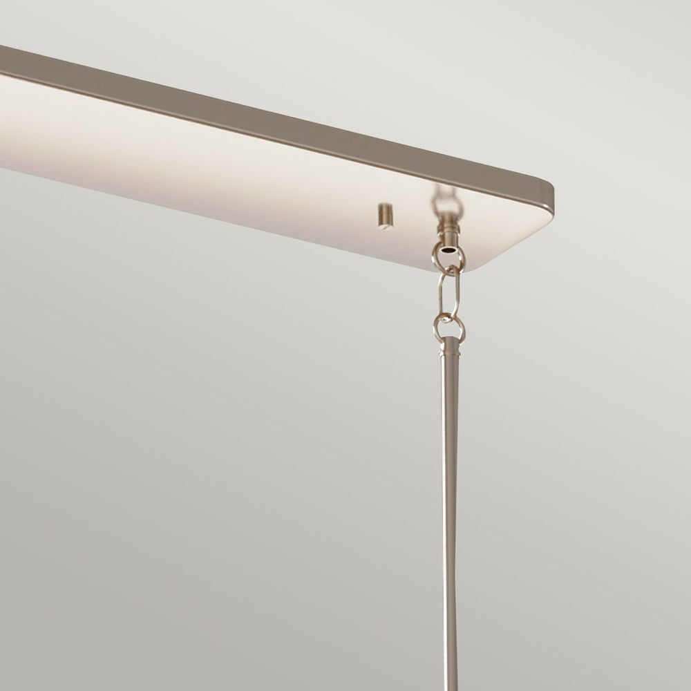 Quintiesse Kimrose 10 Light Linear Chandelier  Polished Nickel - Decolight Ltd 