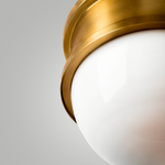 Mitzi Lighting Broomley Vintage Brass Pendant Ceiling Light - Decolight Ltd 