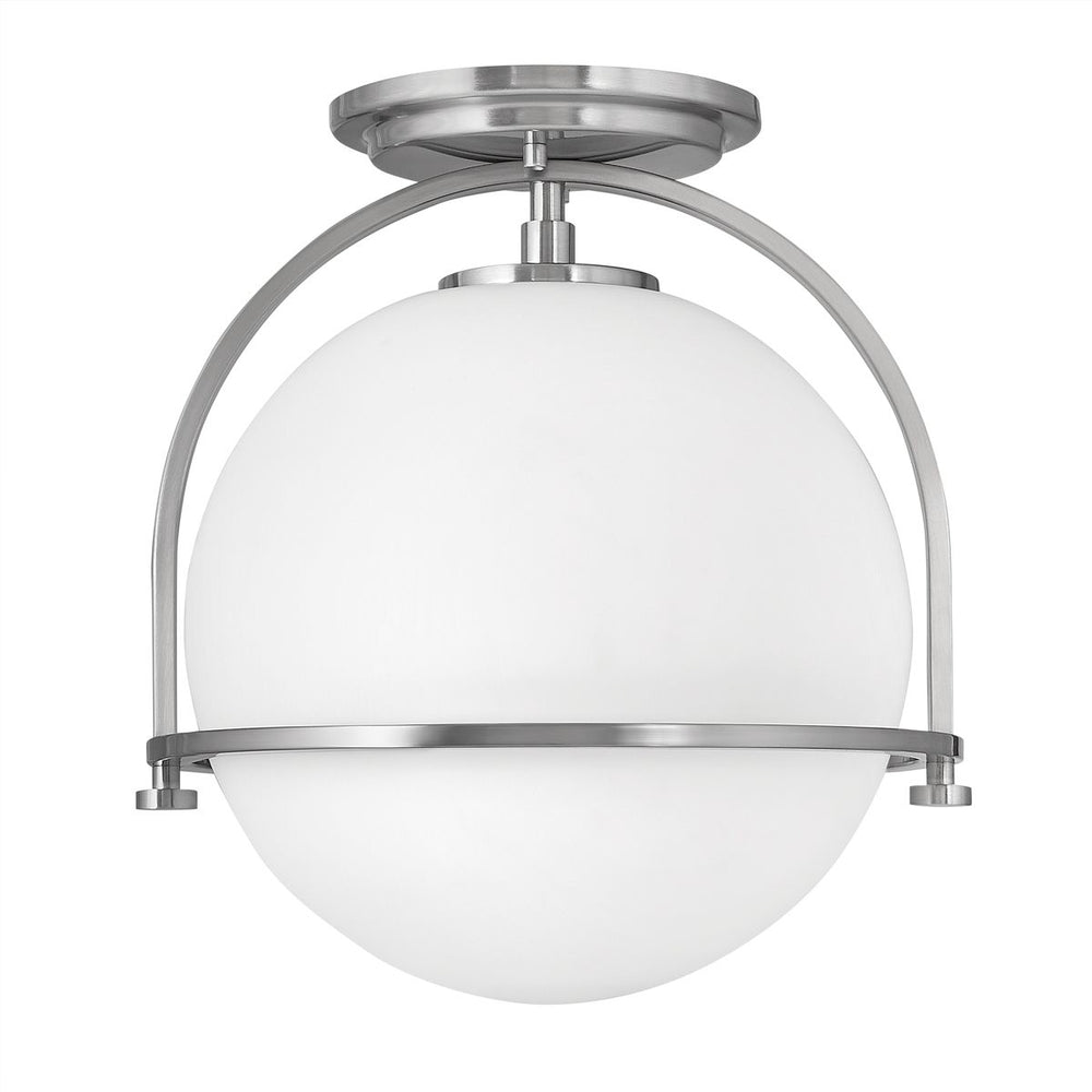 Quintiesse Somerset 1 Light Flush Mount  Brushed Nickel - Decolight Ltd 