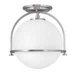 Quintiesse Somerset 1 Light Flush Mount  Brushed Nickel