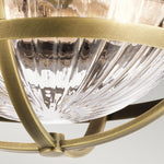 Quintiesse Tollis 2 Light Flush Mount  Natural Brass & White - Decolight Ltd 