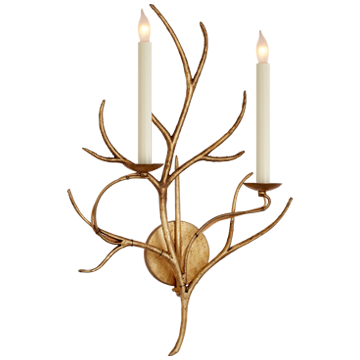 Visual Comfort Branch Wall Sconce Light Gold