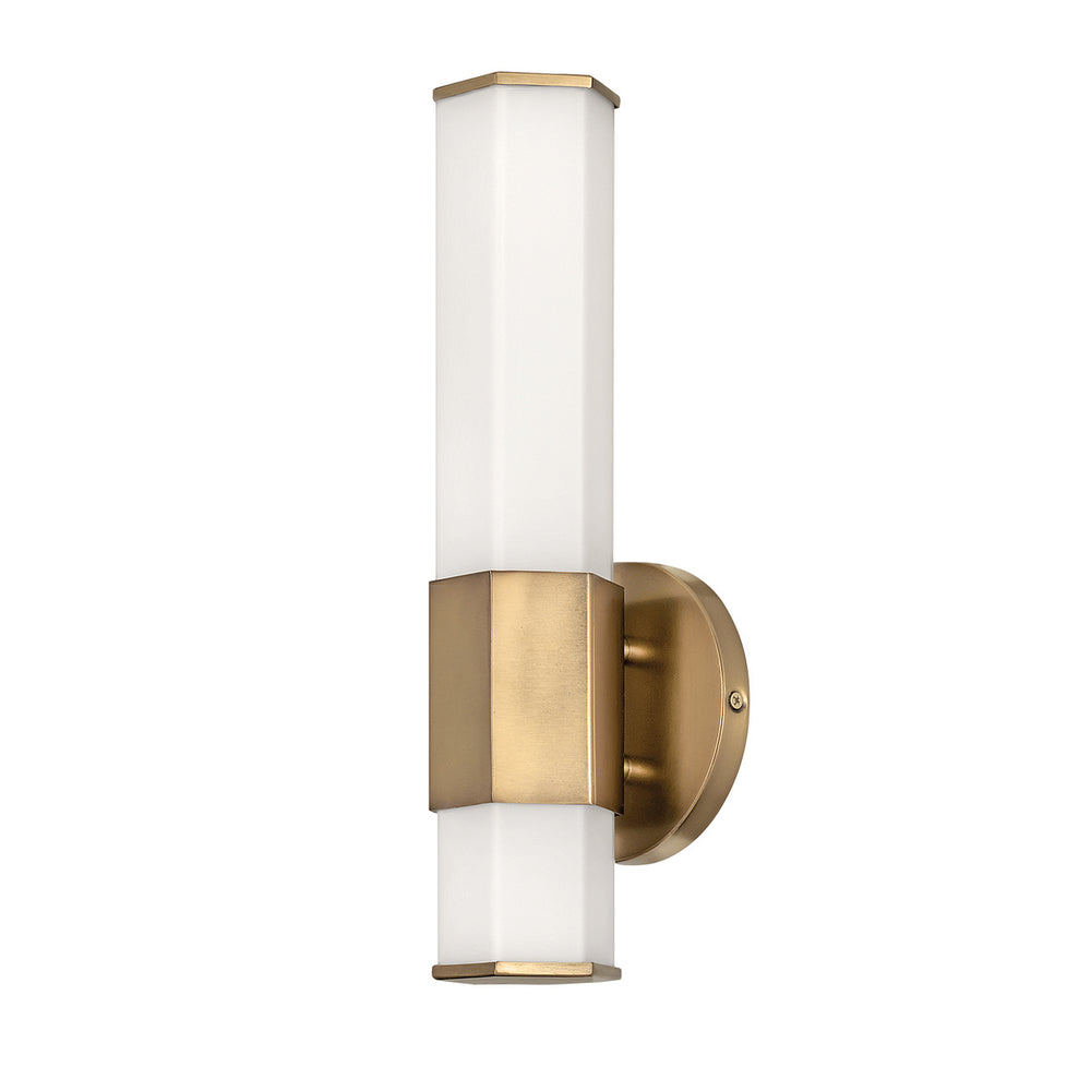 Quintiesse Facet Mid Century Bathroom  Wall Light  Heritage Brass