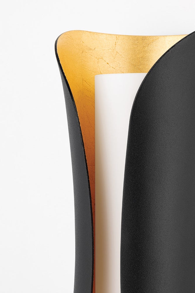 Mitzi Lighting Josie Gold Leaf/Black Wall Light - Decolight Ltd 