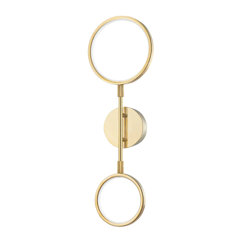 Hudson Valley Saturn Brass Disc Wall Light