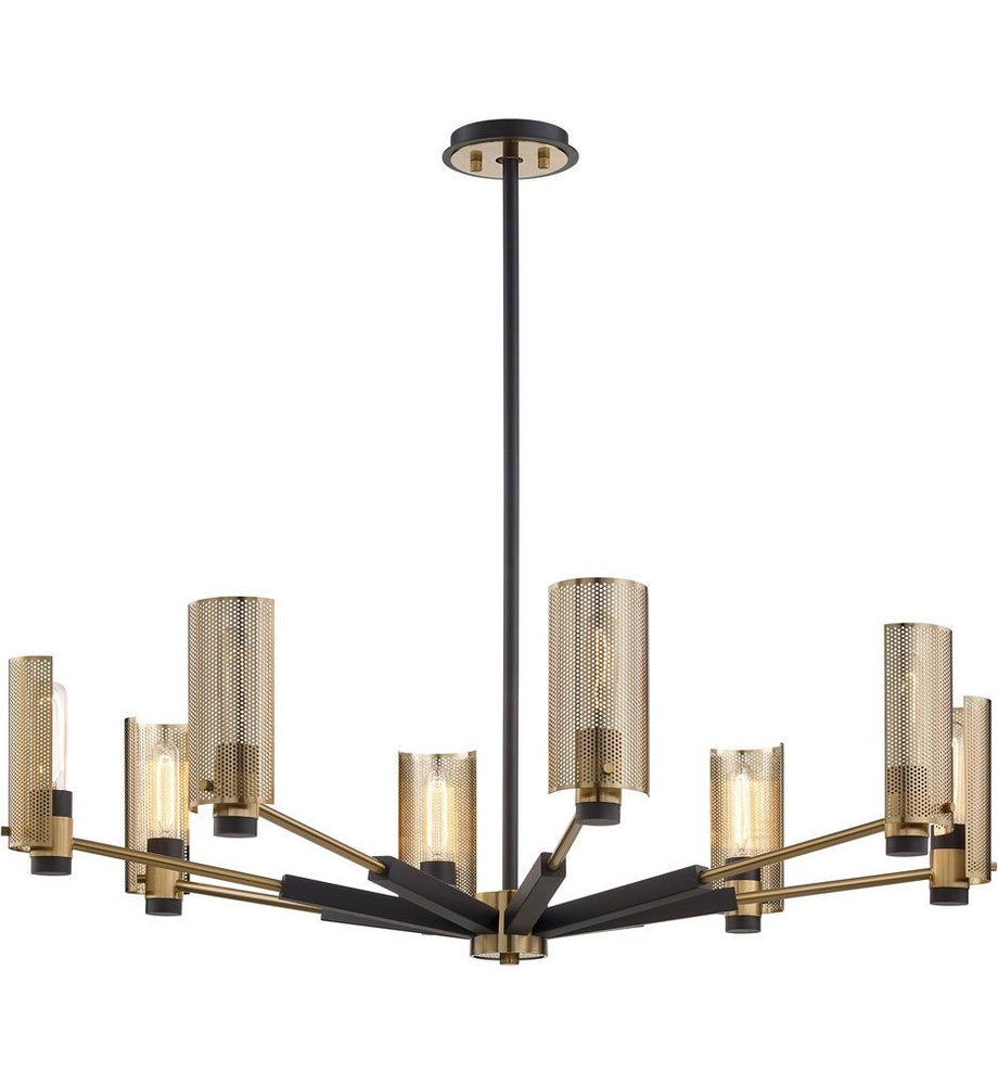 Troy Lighting Pilsen 8 Arm Brass & Bronze Ceiling Light - Decolight Ltd 