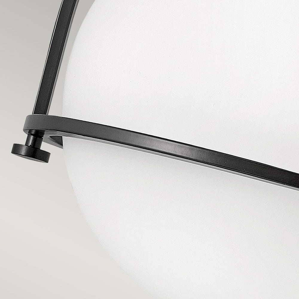 Quintiesse Somerset 1 Light Flush Mount  Black - Decolight Ltd 