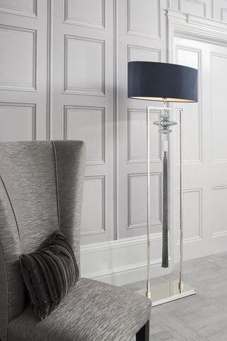 Heathfield Constance Nickel and Sea Jade Floor Lamp *