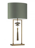 Heathfield Constance Antique Brass & Cactus Green Table Lamp