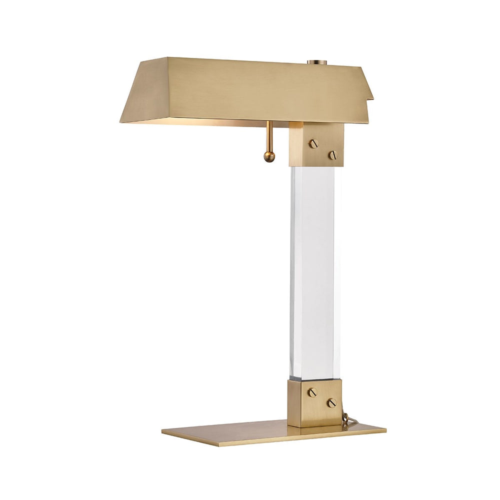 Hudson Valley Aged Brass Hunts Point Desk Lamp Brass