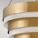Quintiesse Echelon 8 Light Art Deco Ceiling Pendant Heritage Brass - Decolight Ltd 