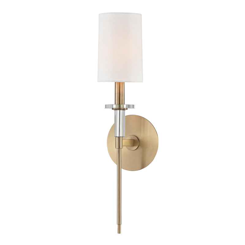 Hudson Valley Amherst Aged Brass Wall Light