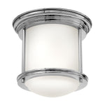 Quintiesse Hadrian 1 Light Flush Mount - Opal Glass - Chrome Chrome - Decolight Ltd 
