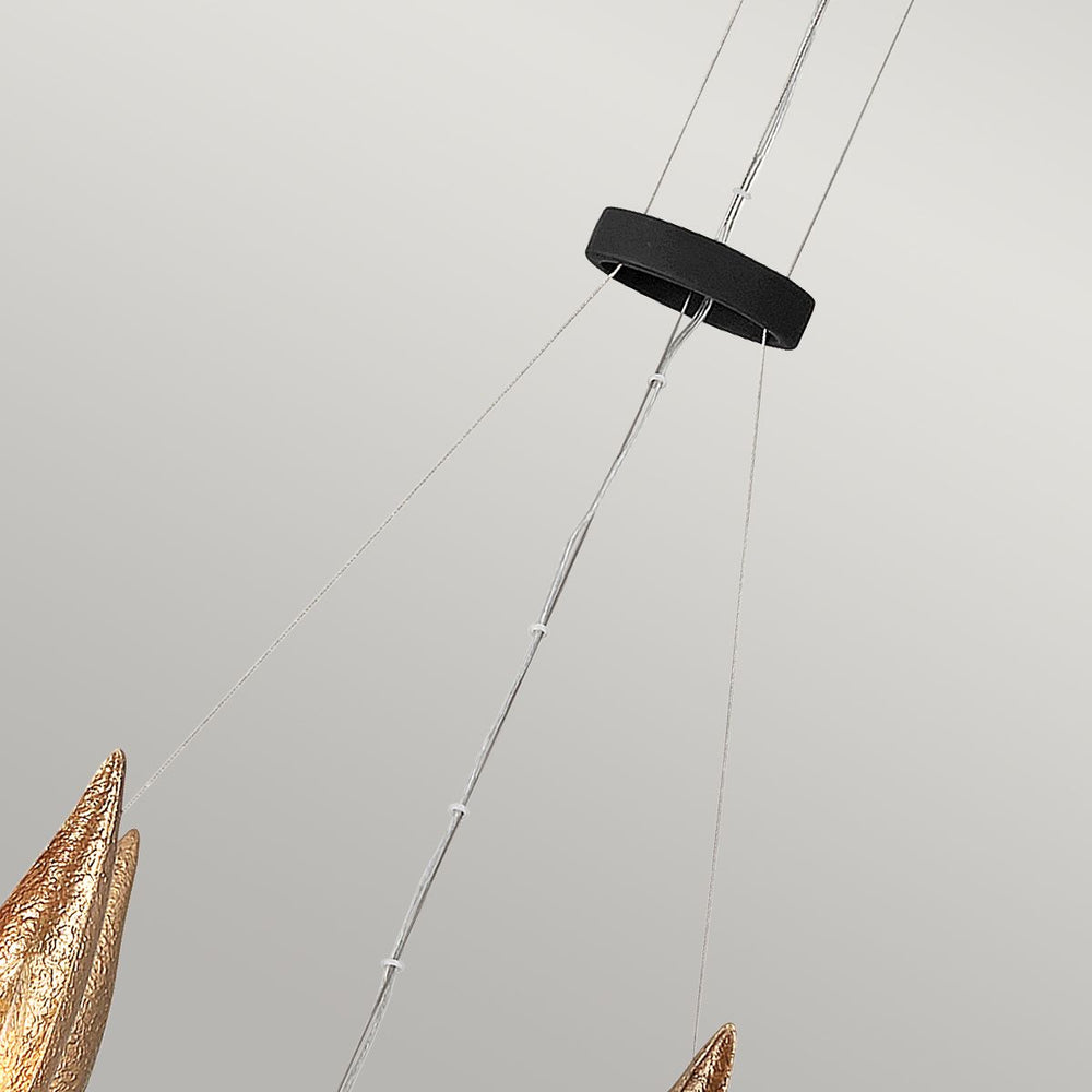Quintiesse Willow 18 Light Chandelier   Carbon Black with Deluxe Gold - Decolight Ltd 