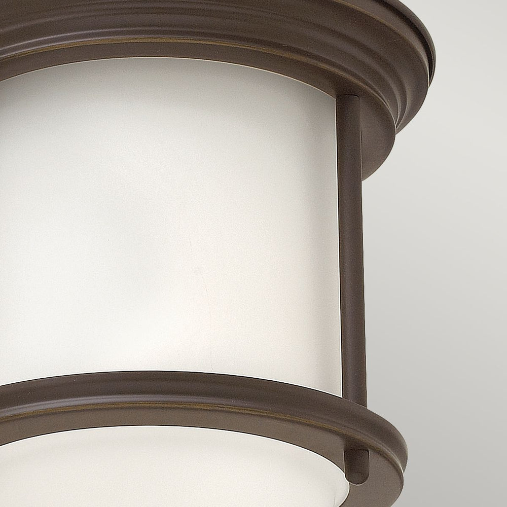 Quintiesse Hadrian 1 Light Flush Mount - Opal Glass - Oil Rubbed Bronze Oil Rubbed Bronze - Decolight Ltd 