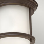 Quintiesse Hadrian 1 Light Flush Mount - Opal Glass - Oil Rubbed Bronze Oil Rubbed Bronze - Decolight Ltd 