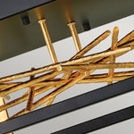 Quintiesse Styx LED Flush Mount  Black & Gilded Gold - Decolight Ltd 