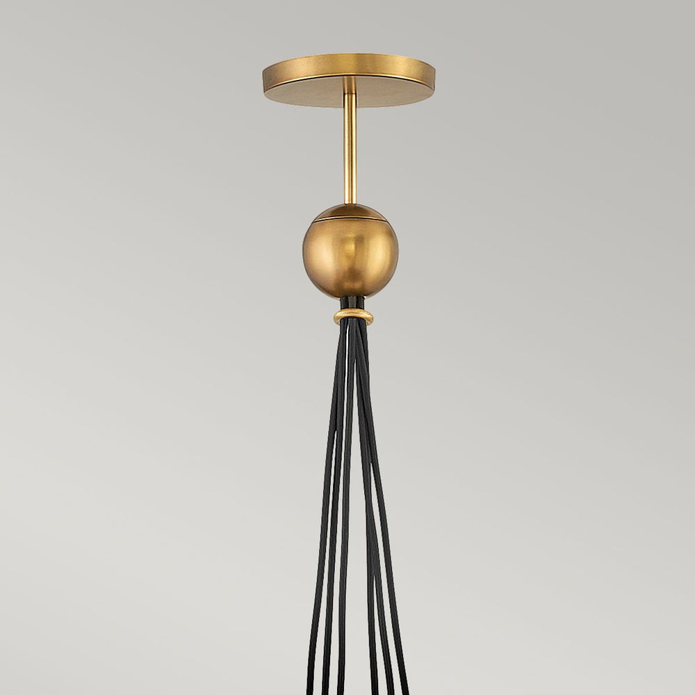 Quintiesse Skye 6 Light Pendant Heritage Brass - Decolight Ltd 