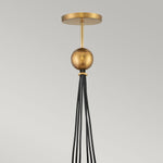 Quintiesse Skye 6 Light Pendant Heritage Brass - Decolight Ltd 