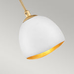 Quintiesse Nula 1 Light Pendant Shell White & Luxe Gold - Decolight Ltd 