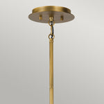 Quintiesse Linara 6 Light Chandelier/Pendant  Black & Natural Brass - Decolight Ltd 
