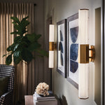 Quintiesse Facet Dual Wall Light  Heritage Brass - Decolight Ltd 