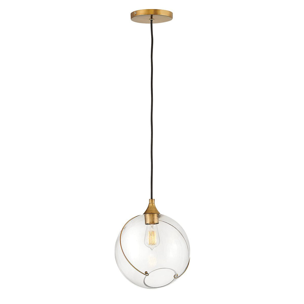 Quintiesse Skye 1 Light Pendant Heritage Brass - Decolight Ltd 