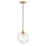 Quintiesse Skye 1 Light Pendant Heritage Brass - Decolight Ltd 